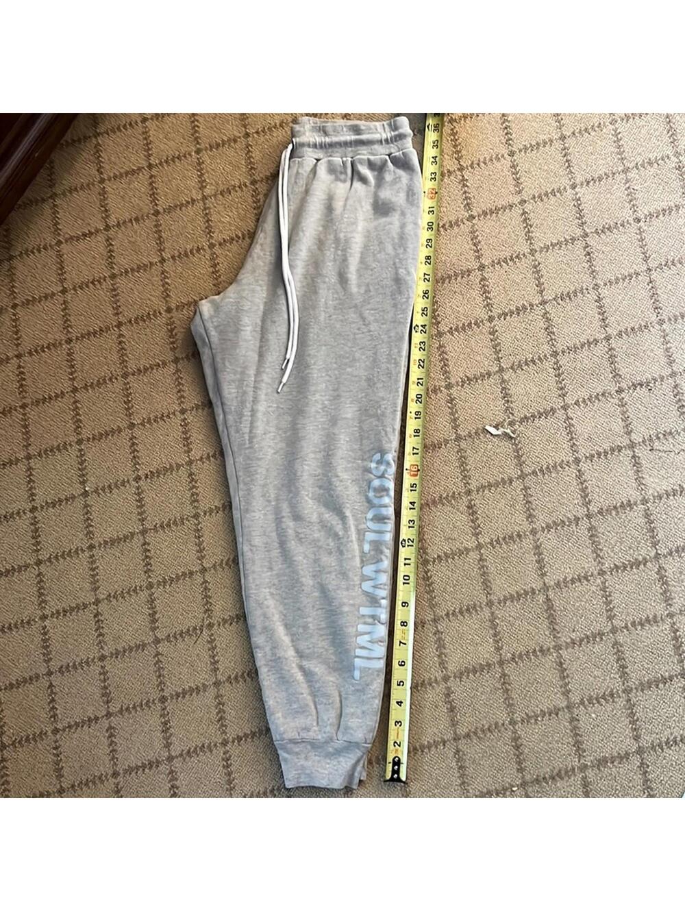 Soul Cycle gray joggers w SOUL WTML appliqué on side of leg M - Picture 5 of 10